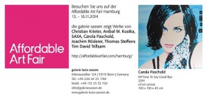 Carola Paschold - Galerie Sassen - Affordable Art Fair Hamburg 2014