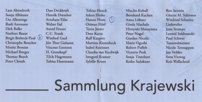 Sammlung Krajewski Horn Brebeck-Paul
