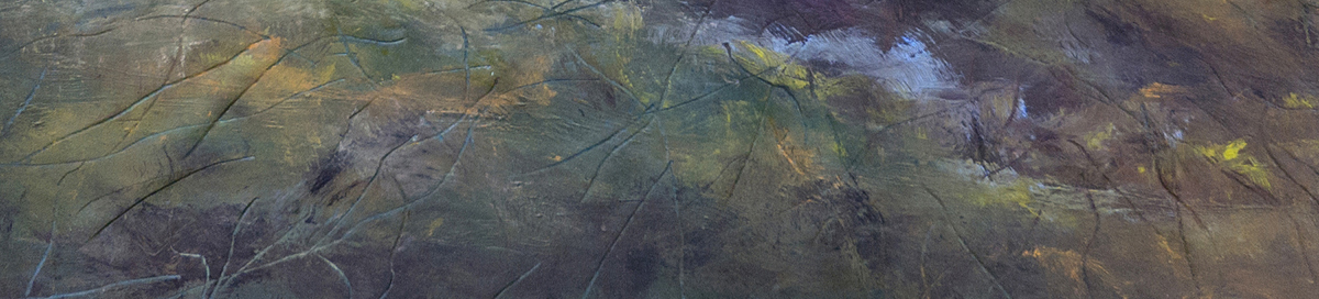 Angela Schmitz-Landsichten VII - Öl auf Steinpapier auf Holz-30x30 cm
