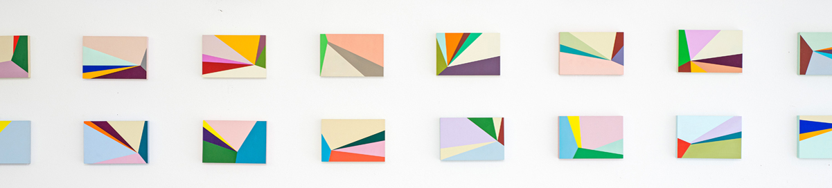 Stefanie Hohls-tangram, Gouache auf MDF-Slider- 2022