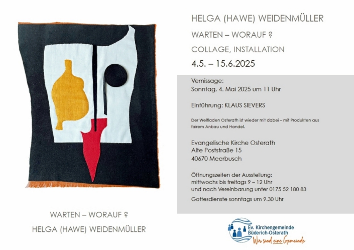 Flyer warten worauf Helga Weidenmüller